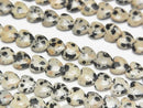 [Video] Dalmatian Jasper Vertical Hole Heart 6x6mm 1strand beads (aprx. 15 inches/36 cm)
