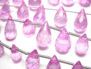 [Video] High Quality Pink Topaz AAA- Drop Faceted Briolette Half or 1 Strand (20pcs)