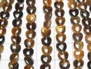 [Video] Yellow Tiger's Eye AA++ Vertical Hole Heart 6x6mm 1strand beads (aprx. 15 inches/36 cm)