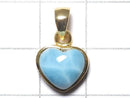 [Video][One of a kind] Larimar Pectolite AAA Pendant 18KGP NO.356