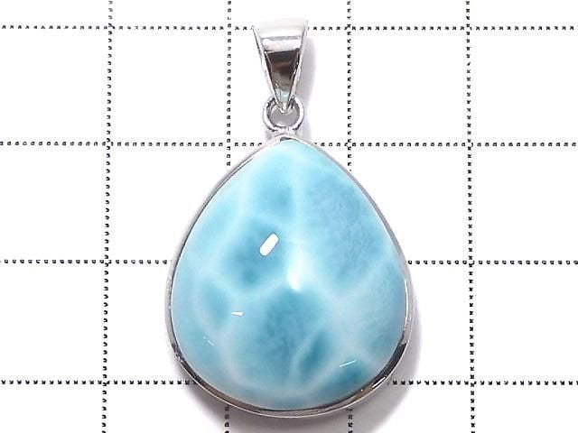 [Video][One of a kind] Larimar Pectolite AAA Pendant Silver925 NO.32