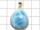 [Video][One of a kind] Larimar Pectolite AAA Pendant 18KGP NO.38