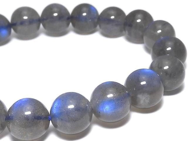 [Video][One of a kind] High Quality Blue Labradorite AAA Round 10mm Bracelet NO.106