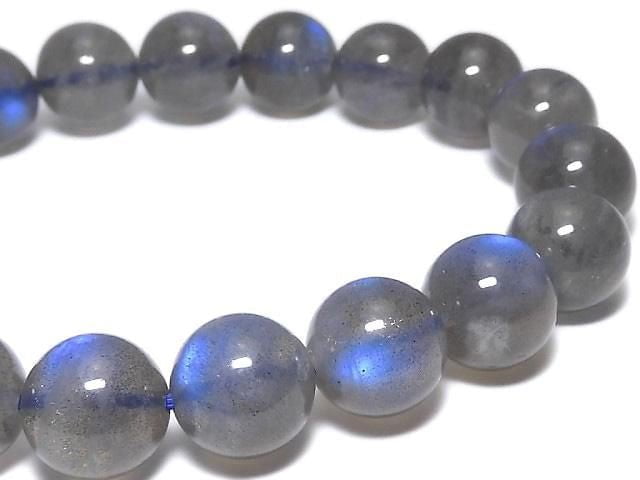 [Video][One of a kind] High Quality Blue Labradorite AAA Round 10mm Bracelet NO.106