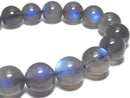 [Video][One of a kind] High Quality Blue Labradorite AAA Round 11mm Bracelet NO.108