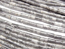 [Video] Gray Jasper Tube 4x2x2mm 1strand beads (aprx. 15 inches/36 cm)