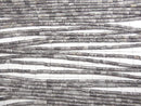 [Video] Gray Jasper Tube 4x2x2mm 1strand beads (aprx. 15 inches/36 cm)