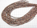 [Video] Leopard Skin Jasper Tube 4x2x2mm 1strand beads (aprx. 15 inches/36 cm)