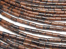 [Video] Mahogany Obsidian Tube 4x2x2mm 1strand beads (aprx. 15 inches/36 cm)
