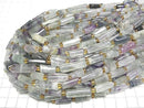 [Video] Multicolor Fluorite AA Faceted Tube 1strand beads (aprx. 14 inches/34 cm)
