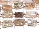 [Video]Copper Rutilated Quartz AA Faceted Tube 1strand beads (aprx.14inch/34cm)