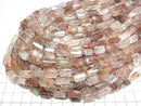 [Video]Copper Rutilated Quartz AA Faceted Tube 1strand beads (aprx.14inch/34cm)