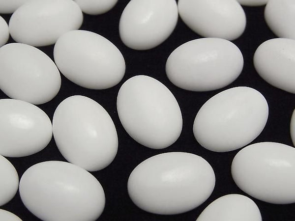 [Video] Frost White Onyx AAA Oval Cabochon 14x10mm 3pcs