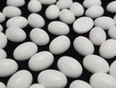 [Video] Frost White Onyx AAA Oval Cabochon 14x10mm 3pcs