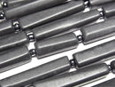[Video] Shungite AAA Faceted Tube 1 strand beads (aprx. 14 inches/34 cm)