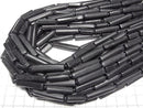 [Video] Shungite AAA Faceted Tube 1 strand beads (aprx. 14 inches/34 cm)