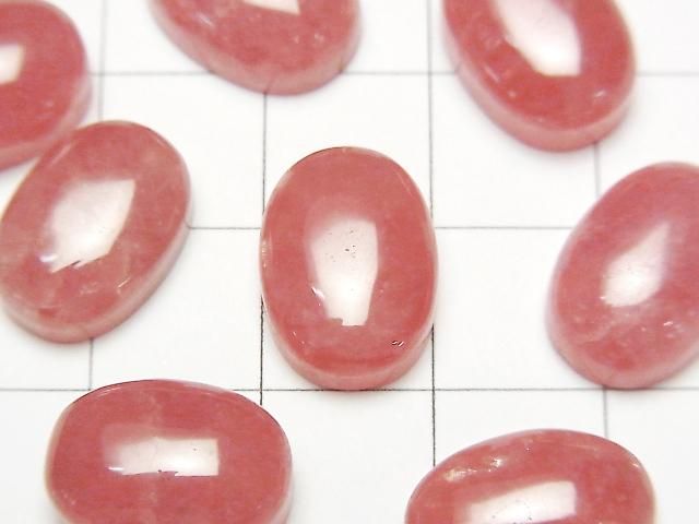 [Video] Argentine Rhodochrosite AA++ Oval Cabochon 14x10mm 1pc