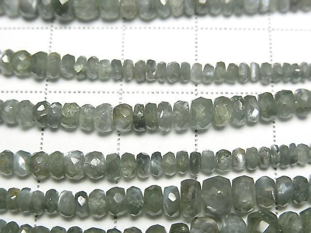 [Video] High Quality Alexandrite Cat's Eye AAA Faceted Button Rondelle Half or 1 Strand Beads (aprx. 15 inches/38 cm)