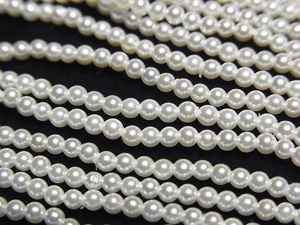[Video] Fresh Water Pearl AA White Round 2mm Pearl Coated 1strand beads (aprx. 15 inches/38 cm)