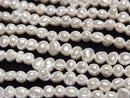 [Video] Fresh Water Pearl AA White Potato 3.5mm Pearl Coated 1strand beads (aprx. 15 inches/38 cm)