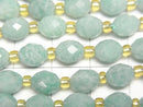 [Video] High Quality! Amazonite AA Faceted Rice 7x6mm 1strand beads (aprx.15inch/37cm)