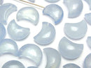 [Video] Aquamarine AAA- Moon Motif 14mm-17mm [Half Drilled Hole] 2pcs
