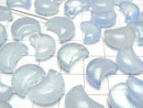 [Video] Aquamarine AAA- Moon Motif 14mm-17mm [Half Drilled Hole] 2pcs