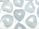 [Video] Aquamarine AAA- Half Drilled Hole Heart 13mm-16mm 2pcs
