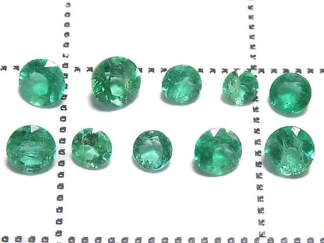 [Video][One of a kind] High Quality Emerald AAA Loose stone Faceted 10pcs Set No. 18