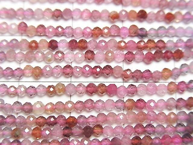 [Video] High Quality! Multicolor Spinel AAA- Faceted Round 2mm Color Gradation 1strand beads (aprx. 15 inches/36 cm)