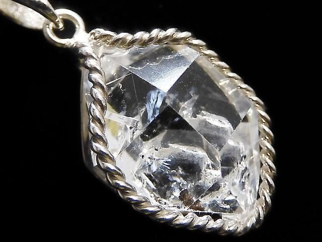 [Video][One of a kind] NYHerkimer Diamond Pendant Silver925 NO.51