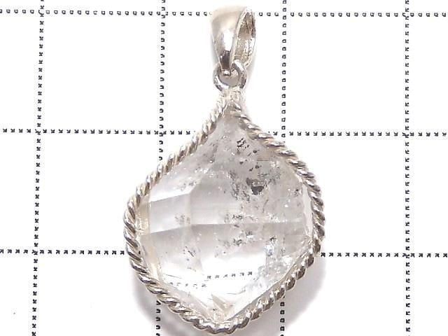 [Video][One of a kind] NYHerkimer Diamond Pendant Silver925 NO.54