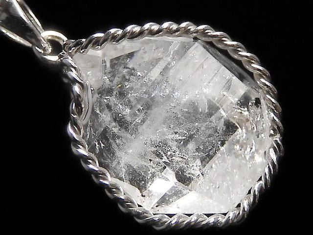 [Video][One of a kind] NYHerkimer Diamond Pendant Silver925 NO.55