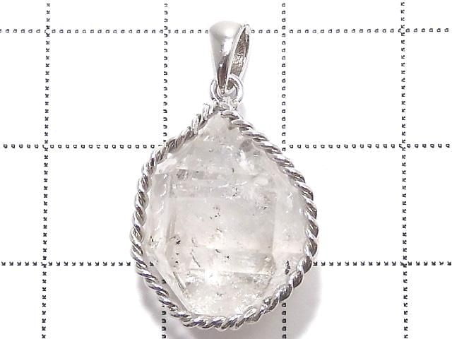 [Video][One of a kind] NYHerkimer Diamond Pendant Silver925 NO.55