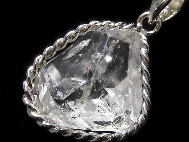 [Video][One of a kind] NYHerkimer Diamond Pendant Silver925 NO.56