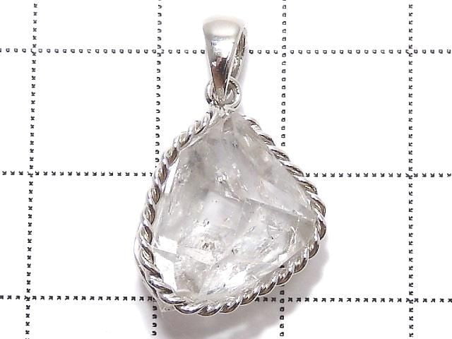 [Video][One of a kind] NYHerkimer Diamond Pendant Silver925 NO.56