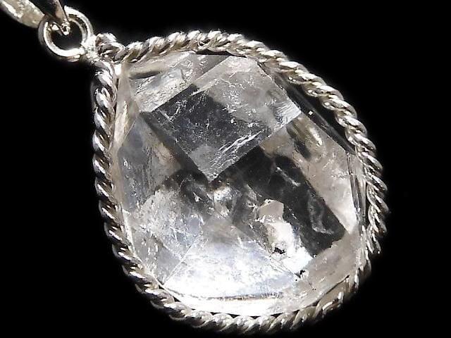 [Video][One of a kind] NYHerkimer Diamond Pendant Silver925 NO.57