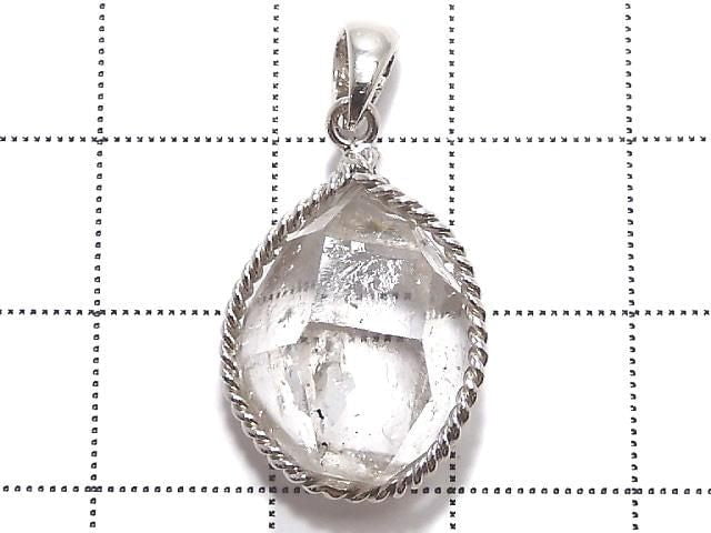 [Video][One of a kind] NYHerkimer Diamond Pendant Silver925 NO.57