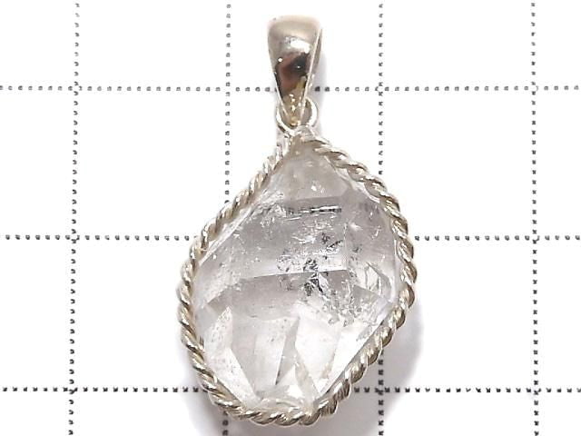 [Video][One of a kind] NYHerkimer Diamond Pendant Silver925 NO.59