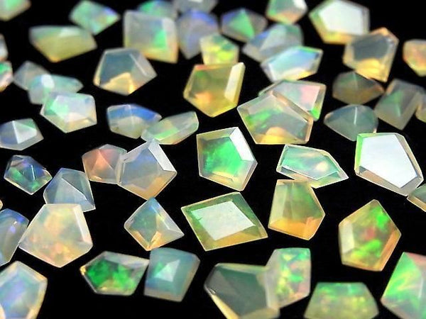 [Video] High Quality Ethiopian Opal AAA- Loose Fancy Shape Faceted Stones (10 Pieces)