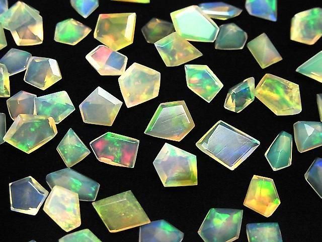 [Video] High Quality Ethiopian Opal AAA- Loose Fancy Shape Faceted Stones (10 Pieces)
