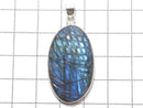 [Video][One of a kind] Rainbow Labradorite AAA- Carved Pendant Silver925 NO.41