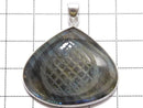 [Video][One of a kind] Rainbow Labradorite AAA- Carved Pendant Silver925 NO.44