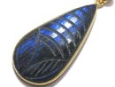 [Video][One of a kind] Rainbow Labradorite AAA- Carved Pendant 18KGP NO.48