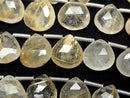 [Video]Rutilated Quartz AA+ Chestnut Faceted Briolette half or 1strand (16pcs)