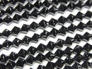 [Video] High Quality! Black Spinel AAA Abacus Cut Beads 4x4x4mm 1 Strand (aprx. 15 inches/37 cm)