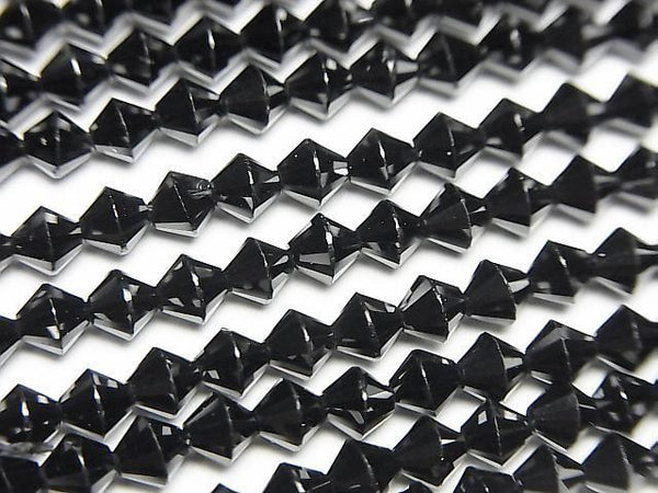 [Video] High Quality! Black Spinel AAA Abacus Cut Beads 4x4x4mm 1 Strand (aprx. 15 inches/37 cm)