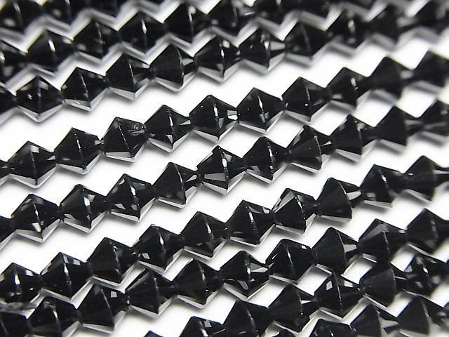 [Video] High Quality! Black Spinel AAA Abacus Cut Beads 4x4x4mm 1 Strand (aprx. 15 inches/37 cm)