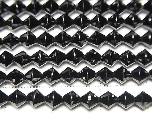 [Video] High Quality! Black Spinel AAA Abacus Cut Beads 4x4x4mm 1 Strand (aprx. 15 inches/37 cm)
