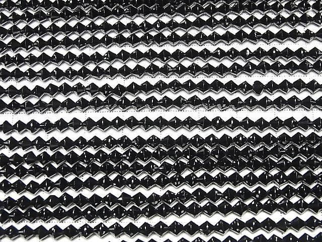 [Video] High Quality! Black Spinel AAA Abacus Cut Beads 4x4x4mm 1 Strand (aprx. 15 inches/37 cm)